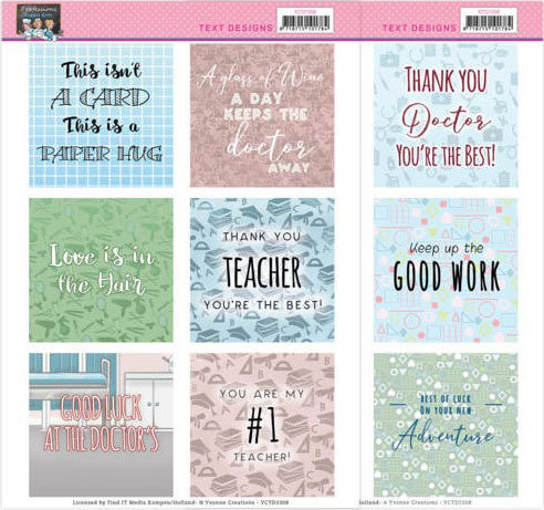 Text Designs -Yvonne Creations - Bubbly Girls - Professions