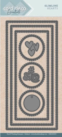 Card Deco Essentials - SlimLine Dies - Slimline Hearts