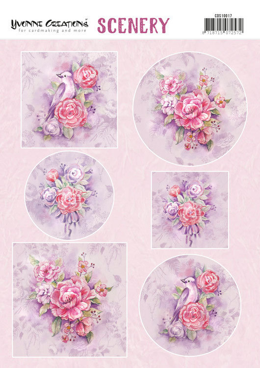 Push Out Scenery - Yvonne Creations - Pink Flowers