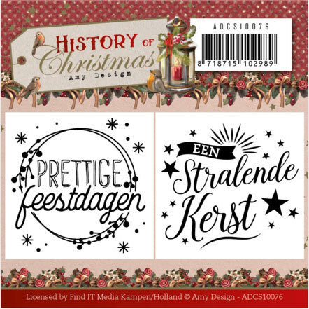 Mini Clear Stamps Set - Amy Design - History of Christmas