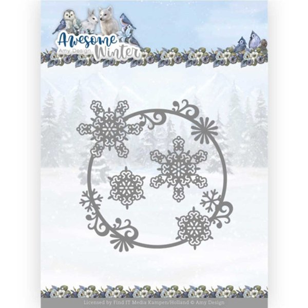 Dies - Amy Design - Awesome Winter - Winter Swirl Circle