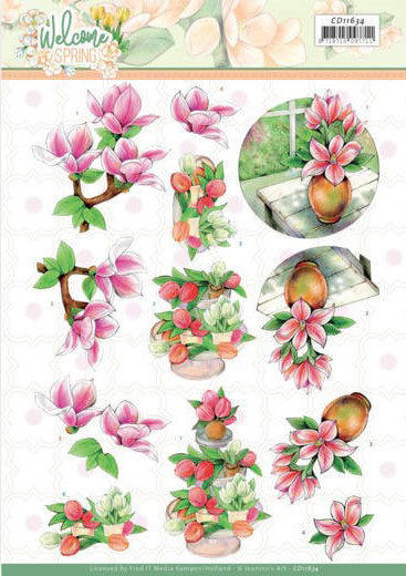 3D Knipvel - Jeanine's Art Welcome Spring - Pink Magnolia