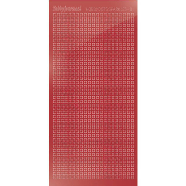Hobbydots sticker - Sparkles 01 - Mirror Christmas Red