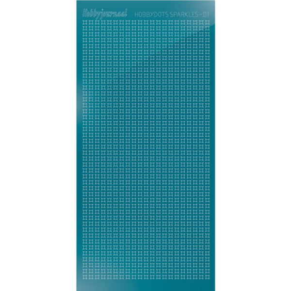 Hobbydots sticker - Sparkles 01 - Mirror Turquoise