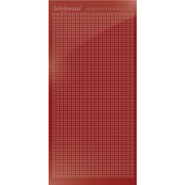 Hobbydots sticker - Sparkles 01 - Mirror Red