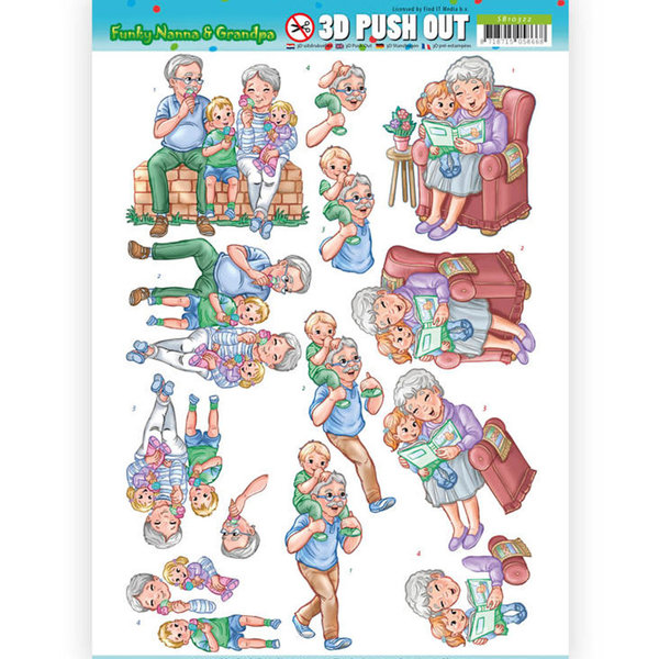 3D Pushout - Yvonne Creations - Funky Nanna's - With the Grandchilds