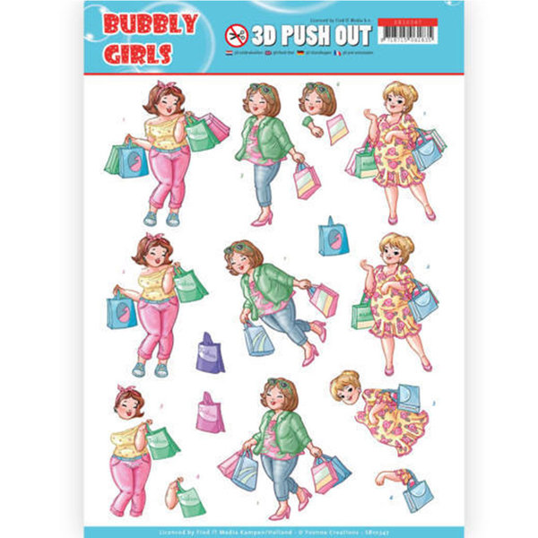 3D Pushout - Yvonne Creations- Bubbly Girls - Shopping