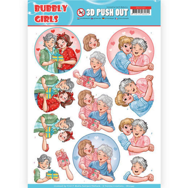 3D Pushout - Yvonne Creations- Bubbly Girls - Mothersday