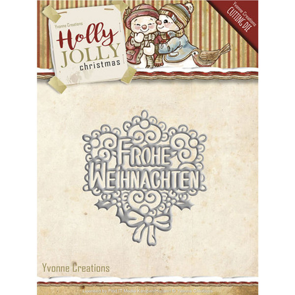Die - Yvonne Creations - Holly Jolly - Frohe Weihnachten