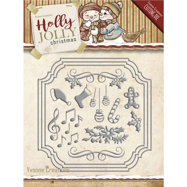 Die - Yvonne Creations - Holly Jolly - Card Set