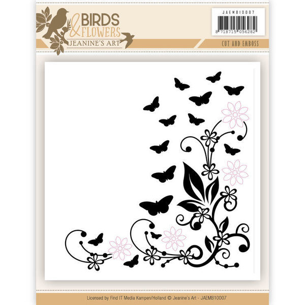 Cut and Embossing folder - Jeanine's Art - Birds and Flowers