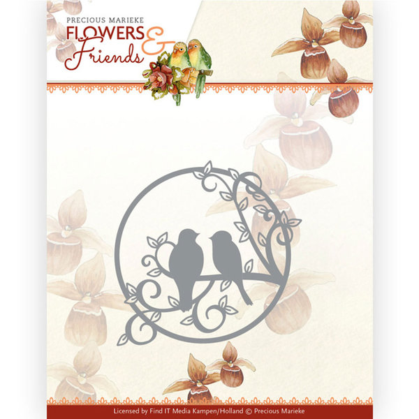 Dies - Precious Marieke - Flowers and Friends - Circle with Birds