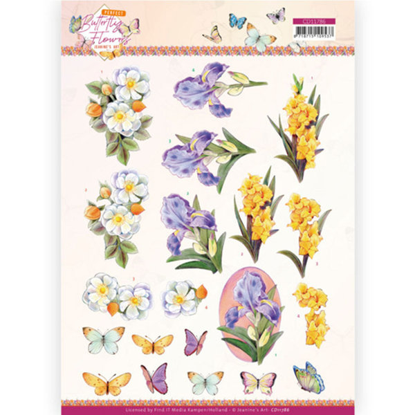 3D Cutting Sheet - Jeanine's Art - Perfect Butterfly Flowers - Gladiolus