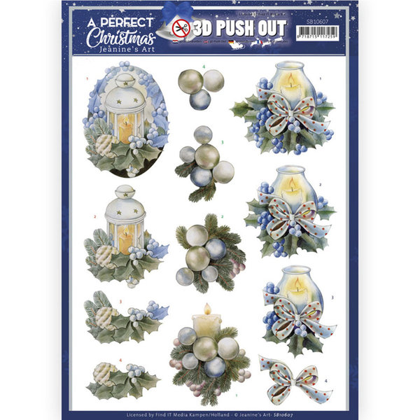3D Push Out - Jeanine's Art - A Perfect Christmas - Christmas Candles
