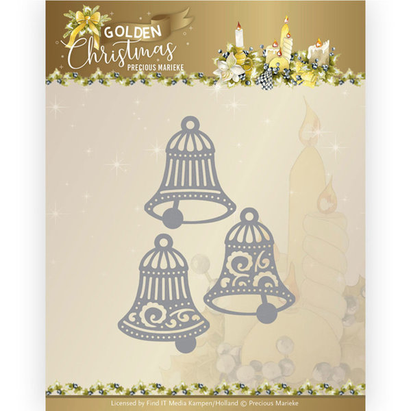 Dies - Precious Marieke - Golden Christmas - Traditional Bells