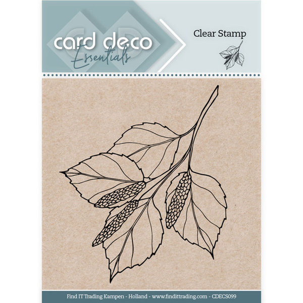 Card Deco Essentials Clear Stamps - Birch Leaf