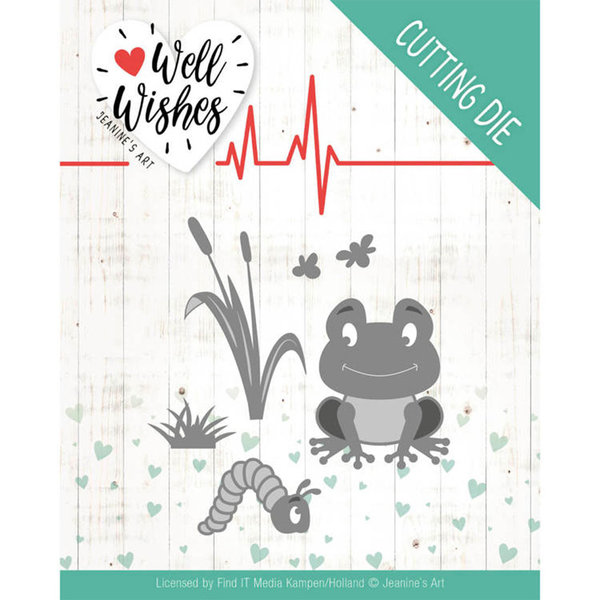 Dies - Jeanine's Art - Well Wishes - Smiling Frog