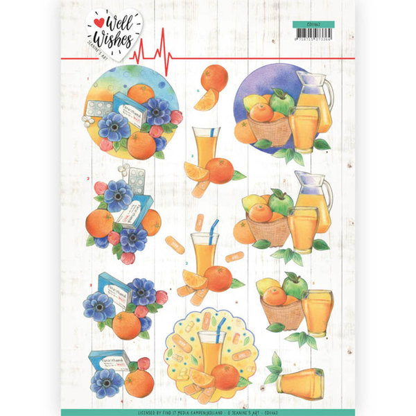 3D Cutting sheet - Jeanine's Art - Well Wishes - Pills and Vitamins