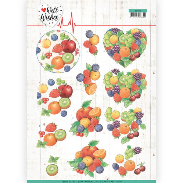 3D Cutting sheet - Jeanine's Art - Well Wishes - Fruits