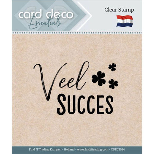 Card Deco Essentials - Clear Stamps - Veel Succes