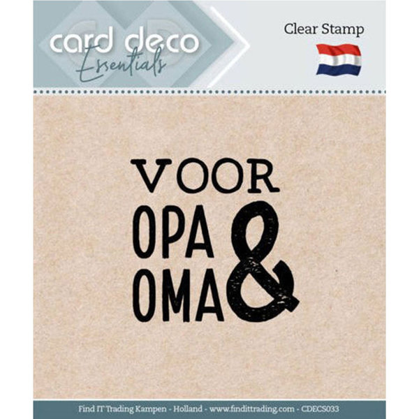 Card Deco Essentials - Clear Stamps - Voor Opa & Oma
