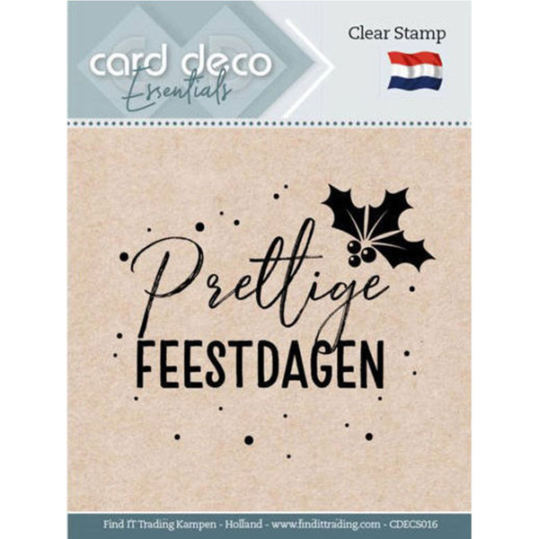 Card Deco Essentials - Clear Stamps - Prettige Feestdagen
