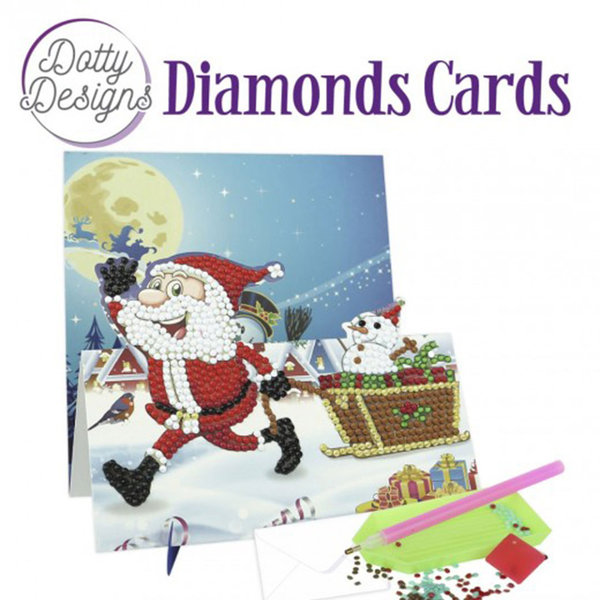 Dotty Designs Diamond Easel Card 149 - Hi Santa