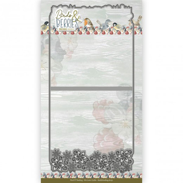 Dies - Precious Marieke - Birds and Berries - Frame Card Flower Border 4K