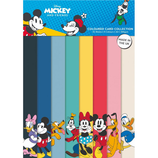 Mickey And Friends - Coloured Card A4 Pack