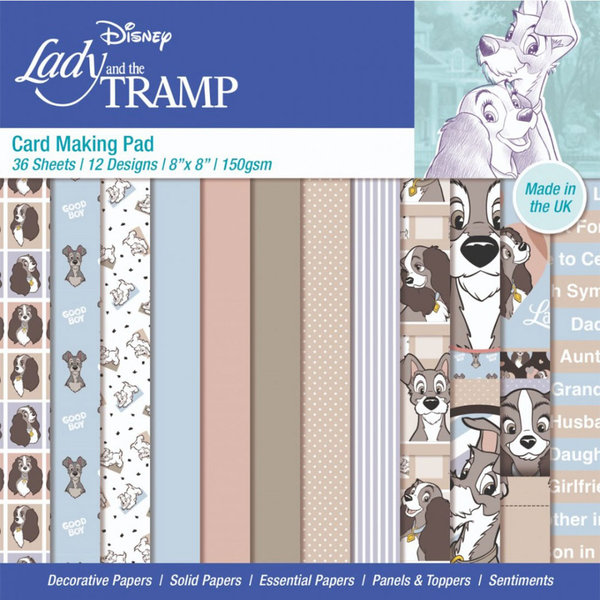 Lady & The Tramp - Card Making 8x8 Pad